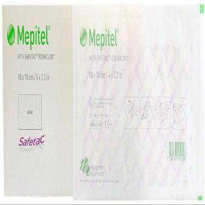 Mepitel Non Adherent Silicone Scar Wound Dressing 4" x 7.2" - Box of 10 Dressings