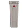 Rubbermaid 354060BG Slim Jim Receptacle w/Venting Channels, Rectangular, Plastic, 23gal, Beige view 2