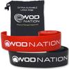 WOD Nation Muscle Floss Bands - Compression Aid & Resistance Bands - Foam Roller Alternative for Muscle Recovery - Portable Fitness Equipment for Mobility - 2-Pack (Medium & Heavy), Red & Black view 1
