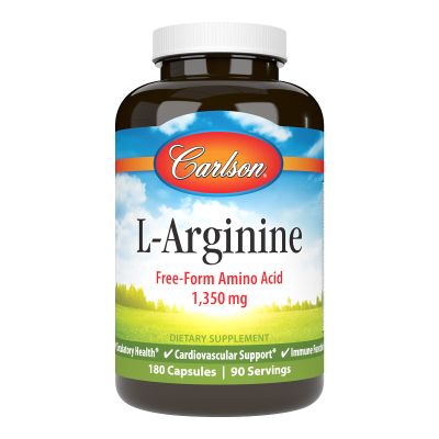 Carlson Laboratories L-Arginine 180 Capsules, 0.3 Pound
