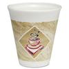 (3 Pack Value Bundle) DCC12X16G Foam Hot/Cold Cups, 12 oz, White w/Brown & Red view 1