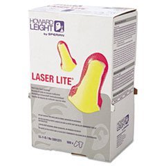 (3 Pack Value Bundle) HOWLL1D LL-1-D Laser Lite Single-Use Earplugs, Cordless, 32NRR, Magenta/Yellow, LS500