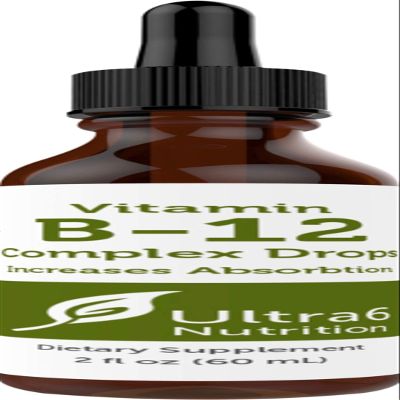 Ultra6 Nutrition Vitamin B12 Sublingual Liquid Drops - B12 Methylcobalamin Supplement Great for Energy & Tiredness - Vitamin-B Supplements for Women & Men - 90 Day Supply