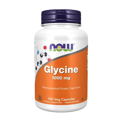 NOW Glycine 1000 mg,100 Veg Capsules