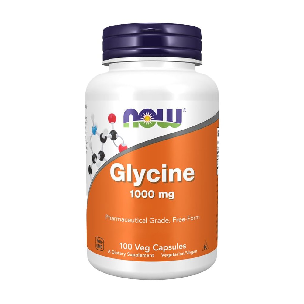 NOW Glycine 1000 mg,100 Veg Capsules