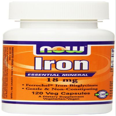Now Iron 18 mg,120 Veg Capsules