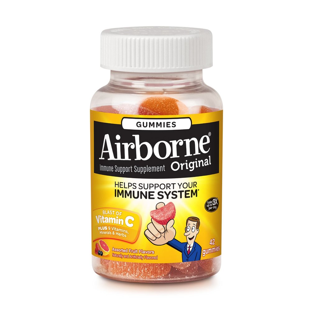 Airborne Immune Support Supplement with Vitamin C Chewable Gummies, 42 Count