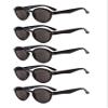 Eyekepper 5-Pack Spring Hinges Round Retro Reading Glasses Sunshine Readers Grey Lens +3.5 view 1
