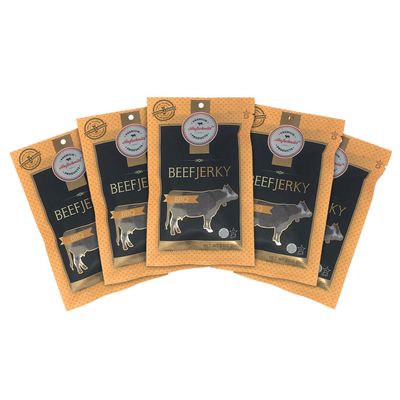 Aufschnitt Grass Fed Beef Jerky - Low Sodium, Certified Kosher - Made in USA - Keto Friendly - 5 Pack, BBQ