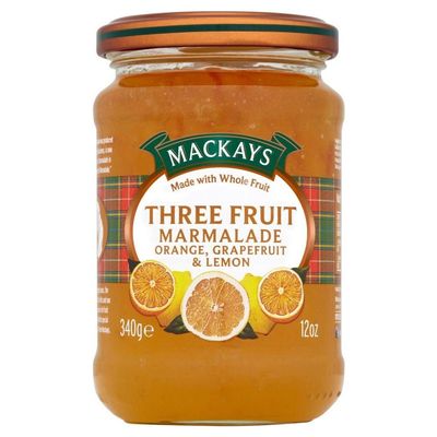 Mackays Three Fruit Marmalade (340g) - Pack of 6