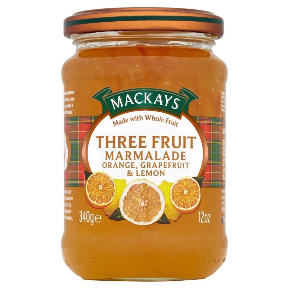 Mackays Three Fruit Marmalade (340g) - Pack of 6