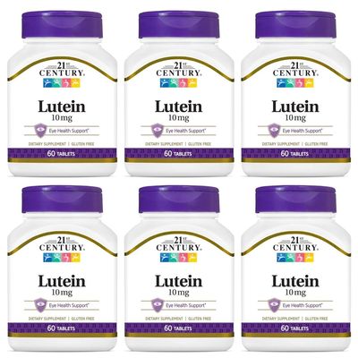 21st Century Lutein 10 mg, Tablets 60 tabs Pack of 6