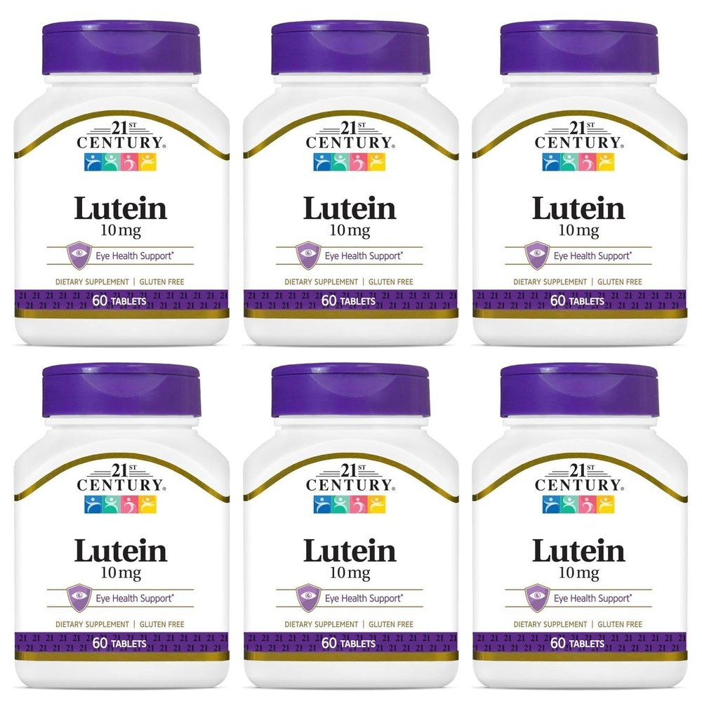21st Century Lutein 10 mg, Tablets 60 tabs Pack of 6