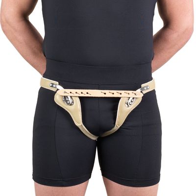 Truform-OTC Hernia Truss, Double Spring, Bilateral Compression, 42 inch hip, Beige