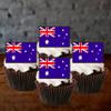 24 Australian Flag Edible Cupcake Toppers, Australia Edible Cake Decorations, Patriotic Decor, International Flags of the World Cake Toppers, Cricket and Olympic Decorations, Eurovision Party view 2