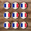 24 French Flag Edible Cupcake Toppers, France Flags, Edible Cake Decorations, Flags Of The World Cake Decor, Eurovision Party Decor, Paris Theme Patriotic Decorations view 3