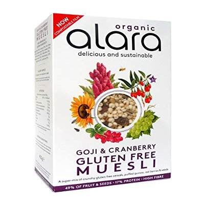Alara Organic Gluten Free with Goji Berries & Cranberries Organic Muesli (650g) - Pack of 6