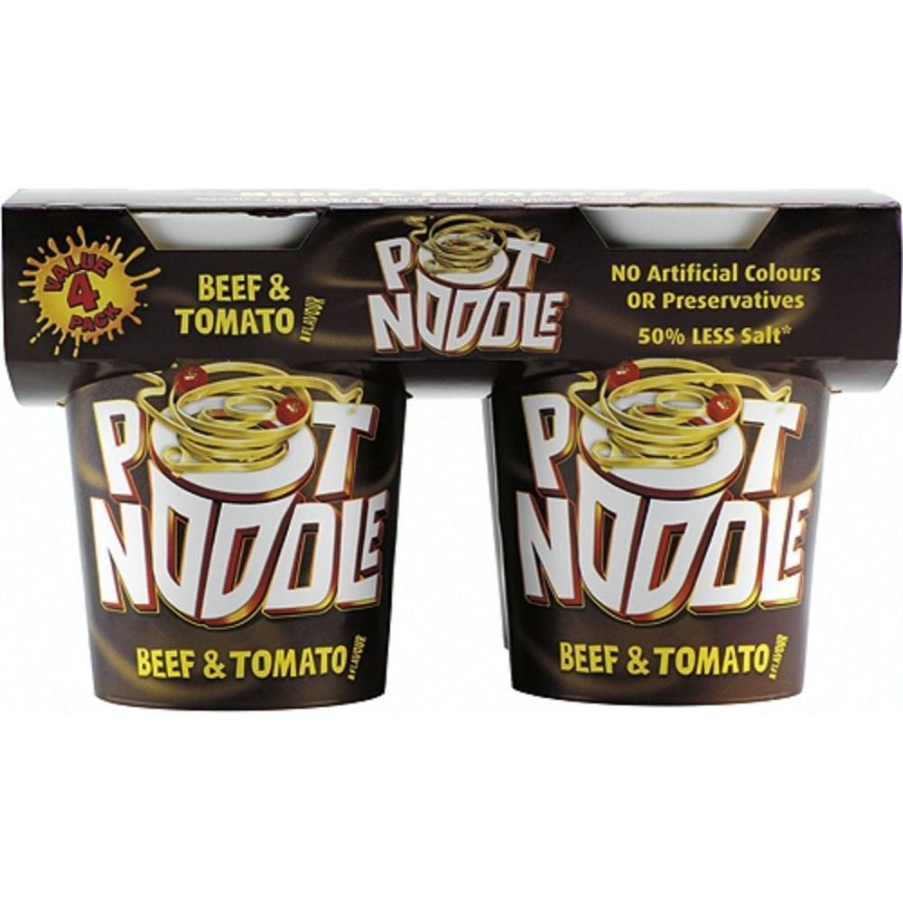 Pot Noodle Beef & Tomato Flavour (4x90g) - Pack of 6