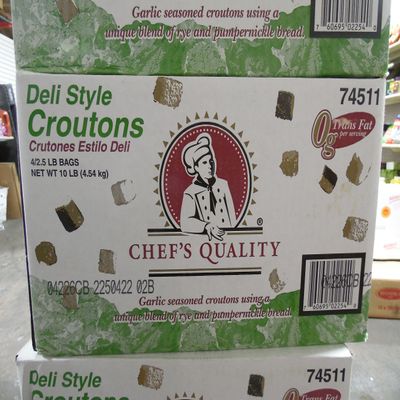 Chef's Quality Ultimate Italian Bread Croutons, Garlic, 10 Pound