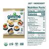 Gimme Seaweed Sushi Nori Premium Organic Roasted Seaweed Sheets, Keto, Vegan, Gluten-Free, Restaurant-style Sushi Nori Sheets 0.81 Ounce (Pack of 12) view 2