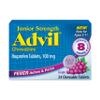 Advil Junior Strength Chewable Ibuprofen Pain Reliever and Fever Reducer, Children's Ibuprofen for Pain Relief, Grape - 24 Tablets view 1