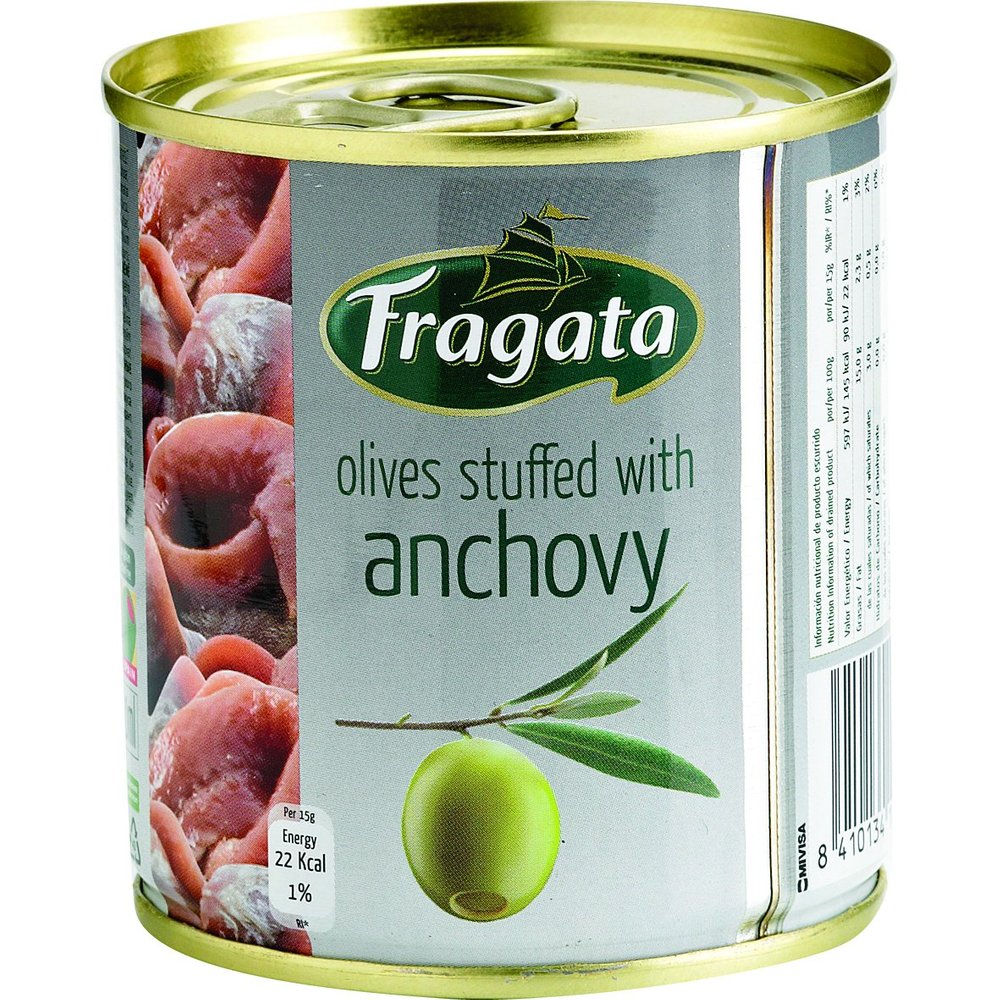Fragata Spanish Olives Stuffed With Anchovy 200G