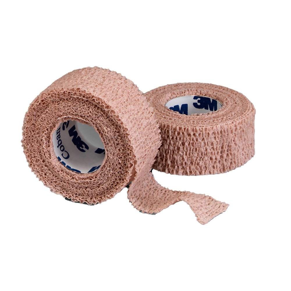 3M Coban Elastic Self-Adherent Cohesive Bandage Beige NonSterile 1" x 5 Yd 30 Ct