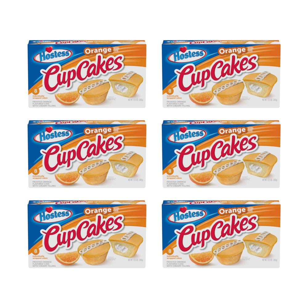 Hostess Orange Flavored Cupcakes (Pack of 48)