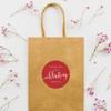 Andaz Press Circle Gift Label Stickers, Thank You for Celebrating with Us, Red, 40-Pack, Round Thanks Label for Baby Bridal Wedding Shower, Graduation, Label Party Favors Red Thank You Stickers view 2