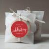Andaz Press Circle Gift Label Stickers, Thank You for Celebrating with Us, Red, 40-Pack, Round Thanks Label for Baby Bridal Wedding Shower, Graduation, Label Party Favors Red Thank You Stickers view 4