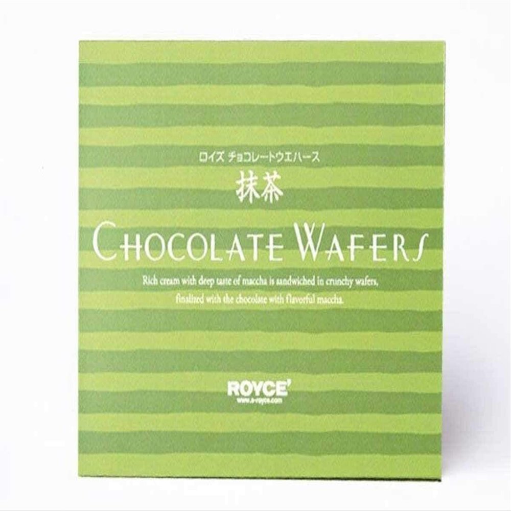 ROYCE' Chocolate Wafers "Matcha" - Premium Chocolate Wafers with Flavorful Filling| Perfect Gourmet Snack for Gifting & Indulging | Japanese Chocolate from Hokkaido (12 Pieces of Chocolate)