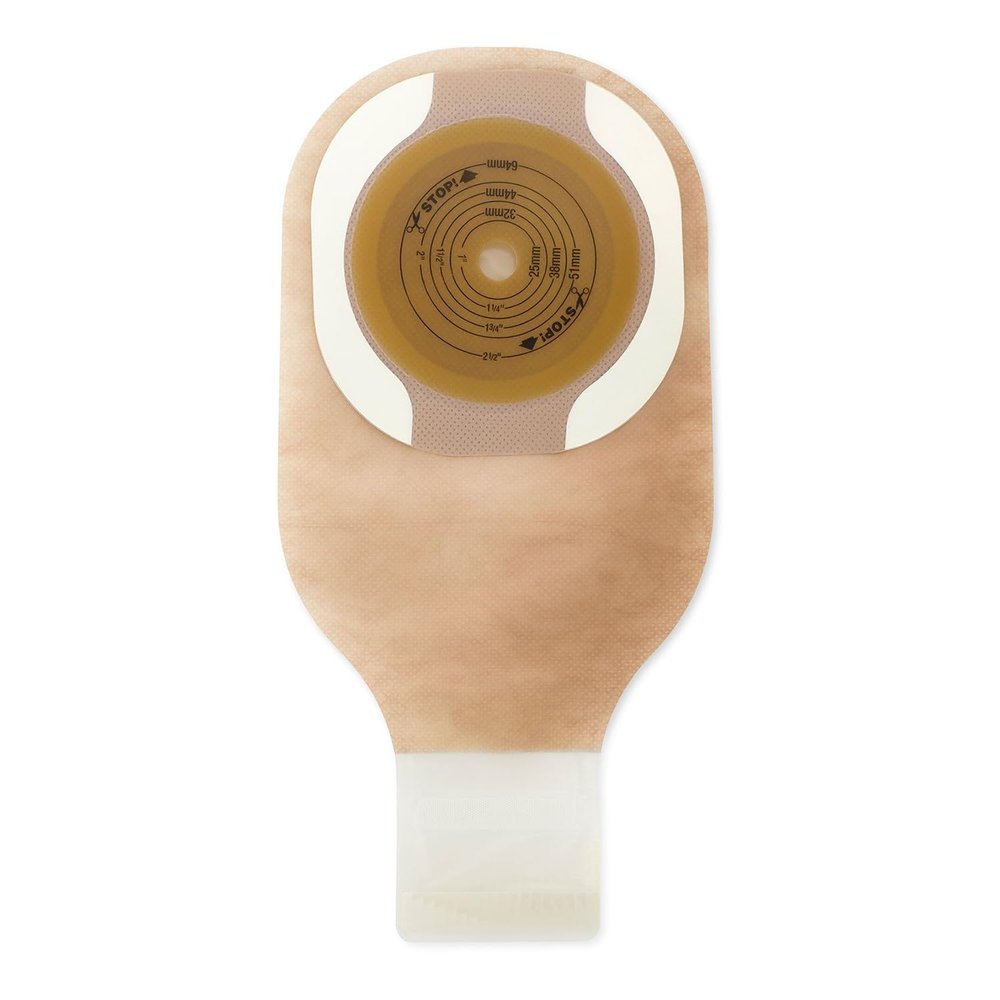 Ostomy Pouch One-Piece System Up to 2-1/2" Stoma Drainable Trim To Fit #8331