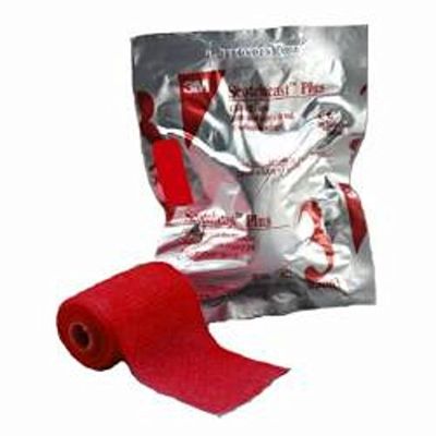 3M Cast Tape Scotchcast Plus 4" X 12 Foot Fiberglass Red (#82004R, Sold Per Box)