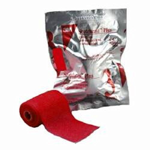 3M Cast Tape Scotchcast Plus 4" X 12 Foot Fiberglass Red (#82004R, Sold Per Box)