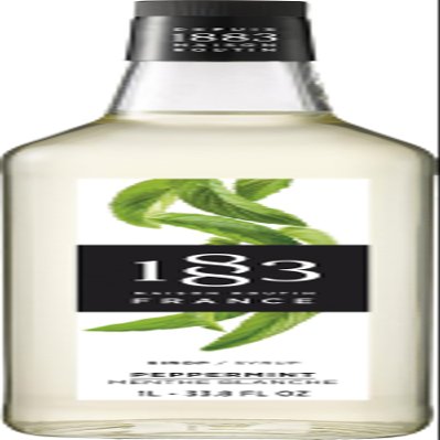 1883 Peppermint Syrup for Drinks, Made in France, 1 Liter Glass Bottle