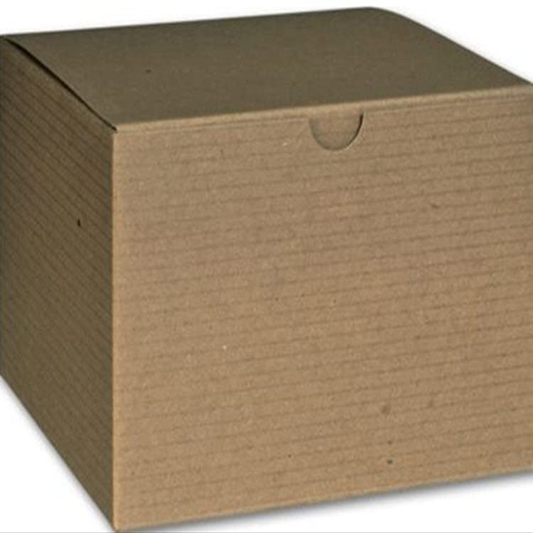 One-Piece Gift Boxes 6 x 4 1/2 x 4 1/2" (Kraft), 100 Boxes