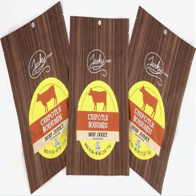 Jerky.com All Natural Chipotle Bourbon Beef Jerky - No Added Preservatives, No MSG or Nitrates - Smoky, Bourbon-Infused Heat, 100% Lean Beef (2.5 Ounce, Pack of 3)