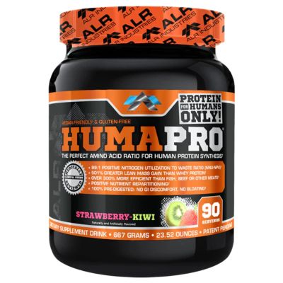 ALR Industries Humapro | Amino Acids Protein Matrix for Humans | 99% Utilization for Lean Muscle | Vegan, Gluten Free | 667g / 90 Servings (Strawberry Kiwi)