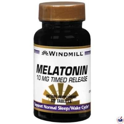 Windmill Melatonin Time Release 10 Mg 60 Tablets Pack of 6