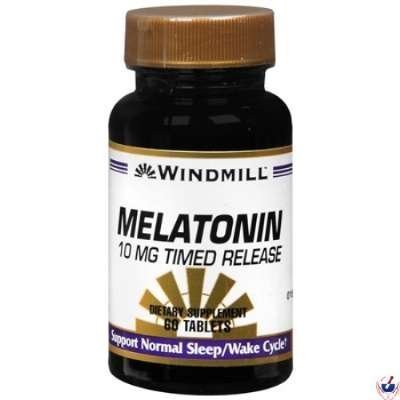 Windmill Melatonin Time Release 10 Mg 60 Tablets Pack of 6
