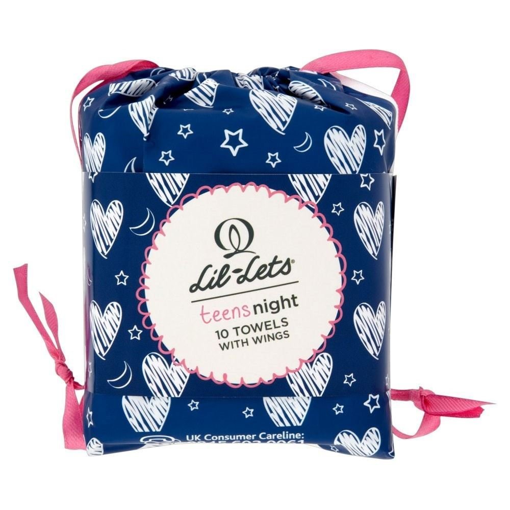 Lil-Lets Teens Ultra Towels with Wings Night (10) - Pack of 2