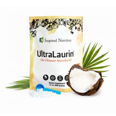 UltraLaurin Monolaurin Supplement  3,000mg Coconut-Derived Pellets for Immune & Gut Health Support, Digestive Wellness  21oz / 200 Servings  Vegan, Non-GMO, Natural Immune & Digestive Support