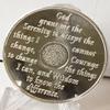 wendells 10 Year Silver Plated AA Anniversary Medallion Chip Serenity Prayer X view 2
