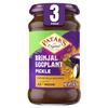 Pataks Brinjal Eggplant Pickle - Medium Heat Spicy Indian Pickle Relish w/Mustard Seeds, Garlic & Aromatic Spices - Vegan & Gluten-Free Indian Eggplant Achar - Ready to Serve - 11oz Jar (Pack of 3) view 1