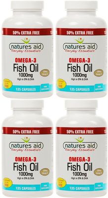 (4 Pack) - Natures Aid Promo Packs - Fish Oil 1000mg | 90's | 4 Pack Bundle