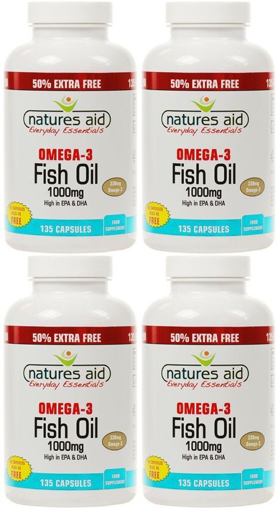 (4 Pack) - Natures Aid Promo Packs - Fish Oil 1000mg | 90's | 4 Pack Bundle