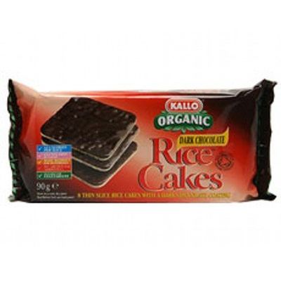 (12 Pack) - Kallo - Rice Cakes Dark Chocolate | 90g | 12 Pack Bundle