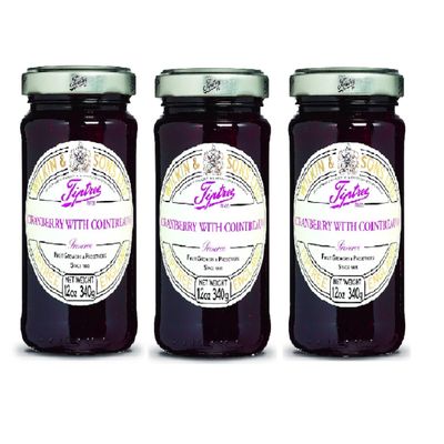 (3 Pack) - Tiptree - Cranberry with Cointreau | 340g | 3 Pack Bundle