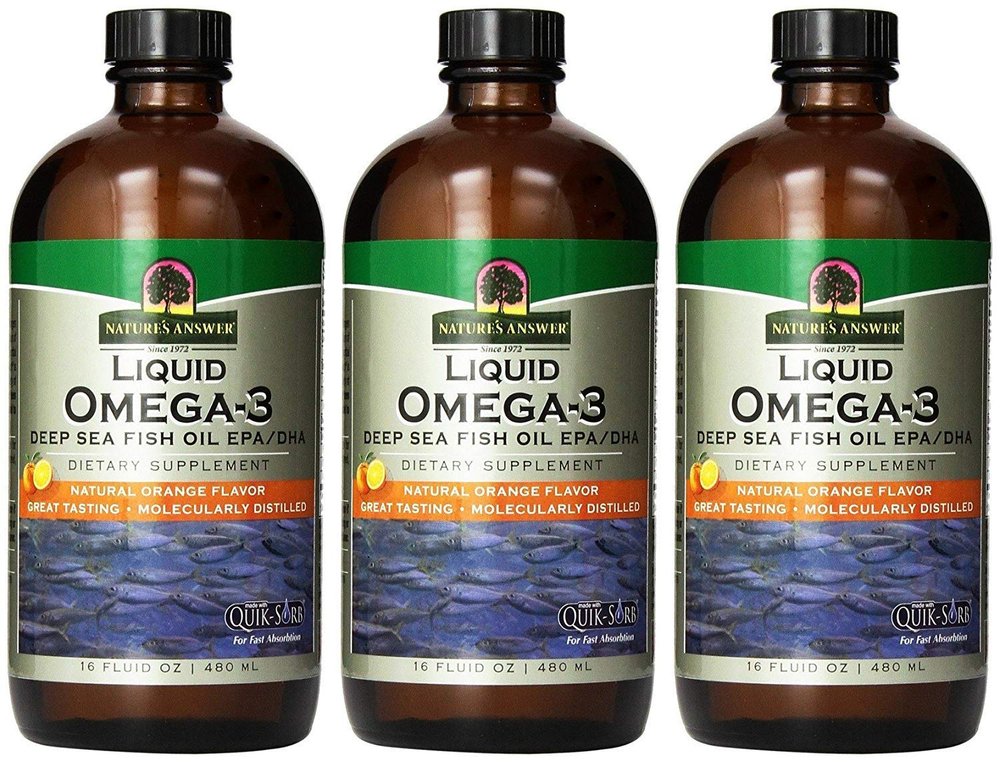 (3 PACK) - Natures Answer - Omega 3 Liquid | 480ml | 3 PACK BUNDLE