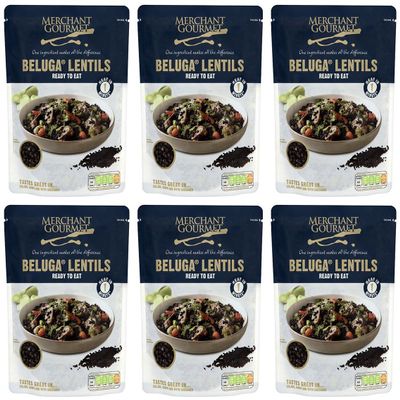 (6 Pack) - Merchant Gourmet - Beluga Lentils Ready to Eat | 250g | 6 Pack Bundle